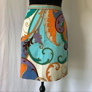 Ellie Tahari Multi Color Design Pencil Skirt